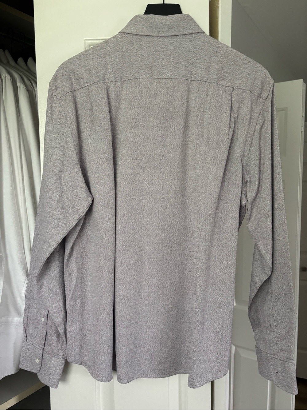 Black Brown 1826 Men's Long-Sleeve Dress Shirt — Light Gray, SIZE L - Picture 4 of 5